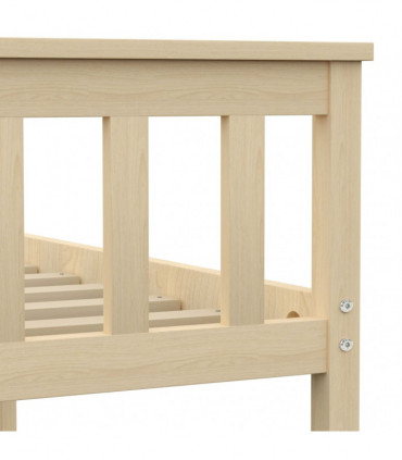 Bed Frame Light Wood Solid Pinewood 160x200 cm