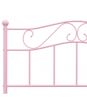 Bed Frame Pink Metal 160x200 cm
