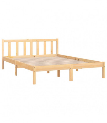 Bed Frame Solid Pinewood 140x200 cm