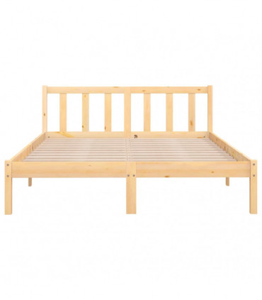 Bed Frame Solid Pinewood 140x200 cm