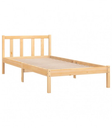 Bed Frame Solid Pinewood 90x200 cm