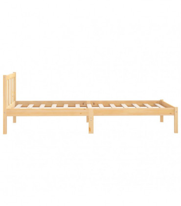 Bed Frame Solid Pinewood 90x200 cm