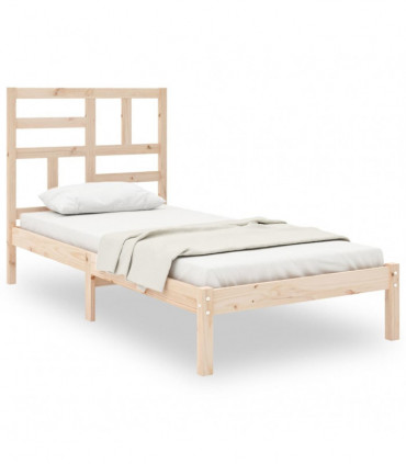 vidaXL Bed Frame Solid Wood 75x190 cm Small Single