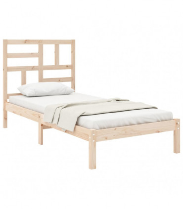 vidaXL Bed Frame Solid Wood 75x190 cm Small Single