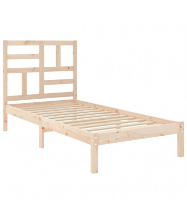 vidaXL Bed Frame Solid Wood 75x190 cm Small Single