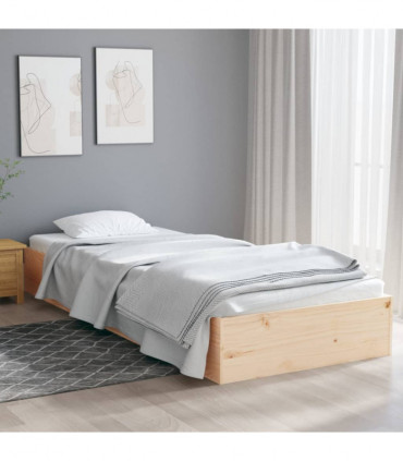 Bed Frame Solid Wood 75x190 cm 2FT6 Small Single