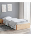 Bed Frame Solid Wood 90x190 cm 3FT Single
