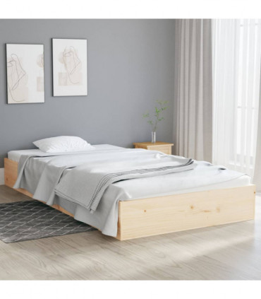 vidaXL Bed Frame Solid Wood 90x200 cm