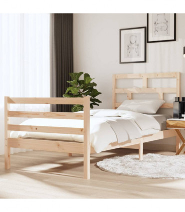 Bed Frame Solid Wood 90x200 cm 3FT Single