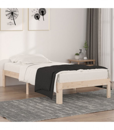 Bed Frame Solid Wood 90x200 cm 3FT Single