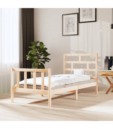 vidaXL Bed Frame Solid Wood Pine 100x200 cm