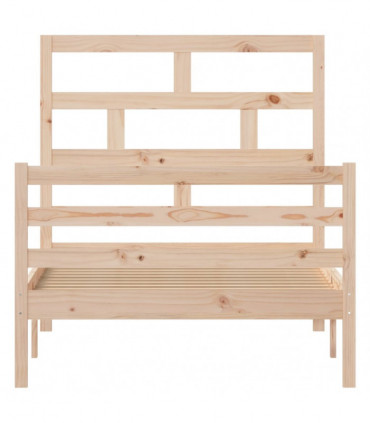 Bed Frame Solid Wood Pine 100x200 cm