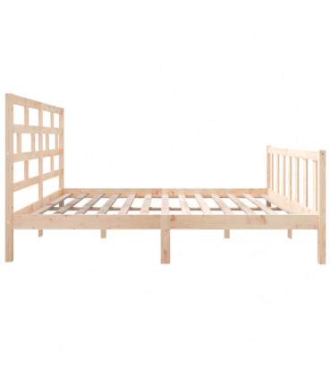 vidaXL Bed Frame Solid Wood Pine 135x190 cm Double