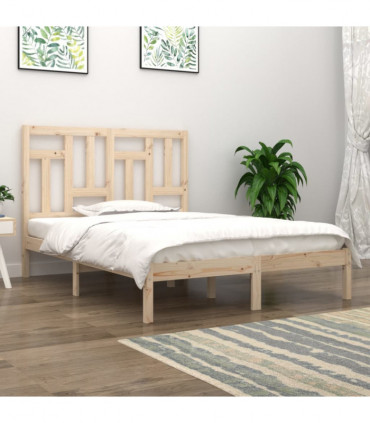 Bed Frame Solid Wood Pine 140x190 cm