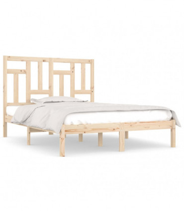 Bed Frame Solid Wood Pine 140x190 cm