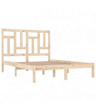 Bed Frame Solid Wood Pine 140x190 cm