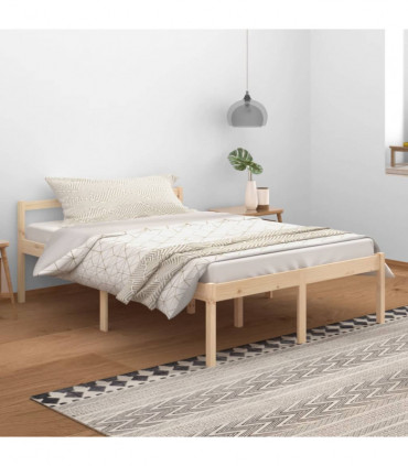 Bed Frame Solid Wood Pine 140x200 cm