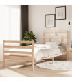 Bed Frame Solid Wood Pine 90x200 cm