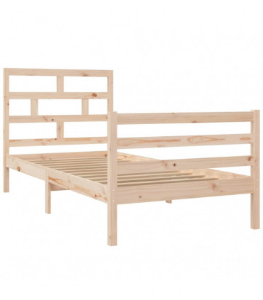 Bed Frame Solid Wood Pine 90x200 cm