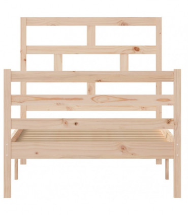 Bed Frame Solid Wood Pine 90x200 cm
