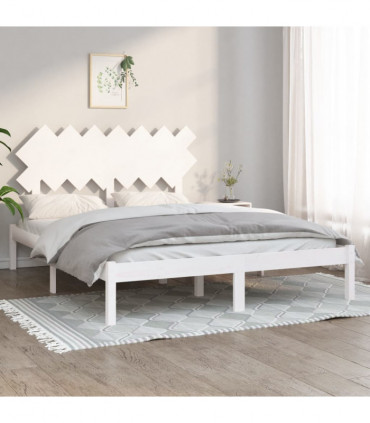 Bed Frame White 140x200 cm Solid Wood