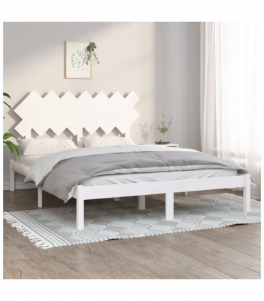 Bed Frame White 140x200 cm Solid Wood