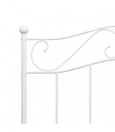 Bed Frame White Metal 100x200 cm