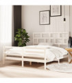 Bed Frame White Solid Wood 180x200 cm 6FT Super King
