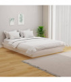 Bed Frame White Solid Wood Pine 120x200 cm