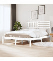 Bed Frame White Solid Wood Pine 160x200 cm