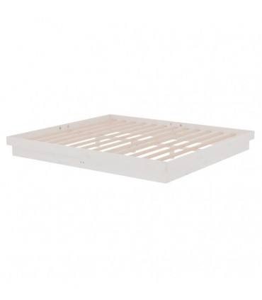 Bed Frame White Solid Wood Pine 180x200 cm 6FT Super King