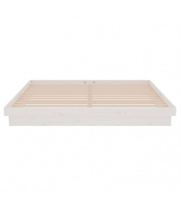 Bed Frame White Solid Wood Pine 180x200 cm 6FT Super King