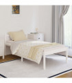 Bed Frame White Solid Wood Pine 90x190 cm 3FT Single