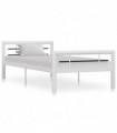 Bed Frame White and Black Metal 100x200 cm