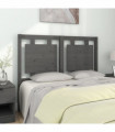 Bed Headboard Grey 125.5x4x100 cm Solid Pine Wood