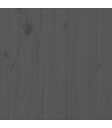 Bed Headboard Grey 146x4x100 cm Solid Wood Pine