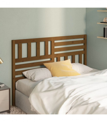 Bed Headboard Honey Brown 156x4x100 cm Solid Wood Pine