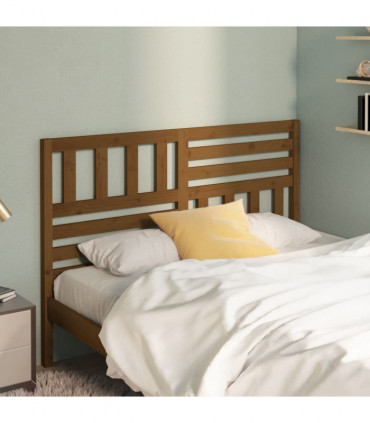 Bed Headboard Honey Brown 156x4x100 cm Solid Wood Pine
