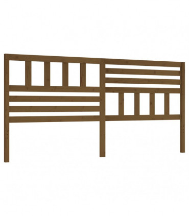Bed Headboard Honey Brown 206x4x100 cm Solid Wood Pine