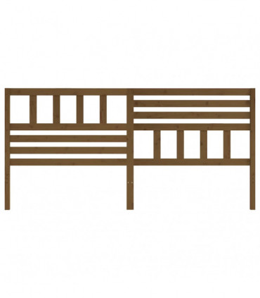 Bed Headboard Honey Brown 206x4x100 cm Solid Wood Pine