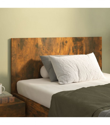 Bed Headboard Smoked Oak 120x1.5x80 cm Engineered Wood