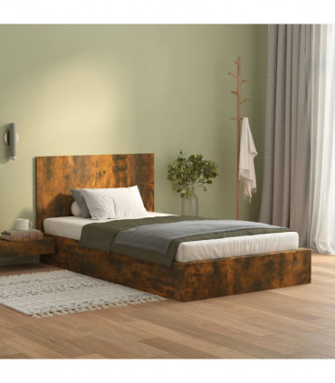 Bed Headboard Smoked Oak 120x1.5x80 cm Engineered Wood