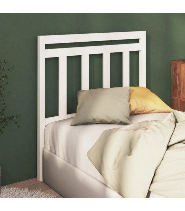 vidaXL Bed Headboard White 106x4x100 cm Solid Wood Pine