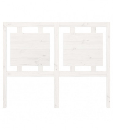 Bed Headboard White 125.5x4x100 cm Solid Pine Wood