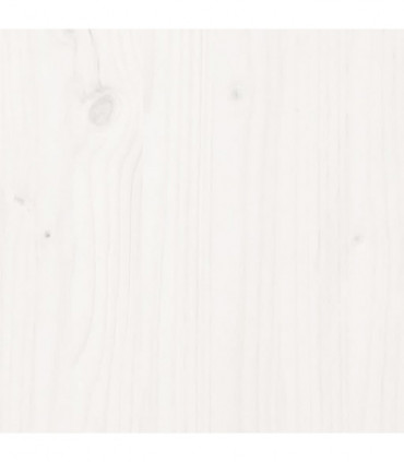 Bed Headboard White 125.5x4x100 cm Solid Pine Wood