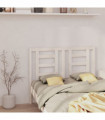 Bed Headboard White 146x4x100 cm Solid Wood Pine