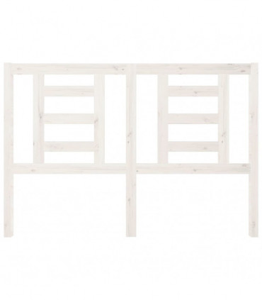 Bed Headboard White 146x4x100 cm Solid Wood Pine