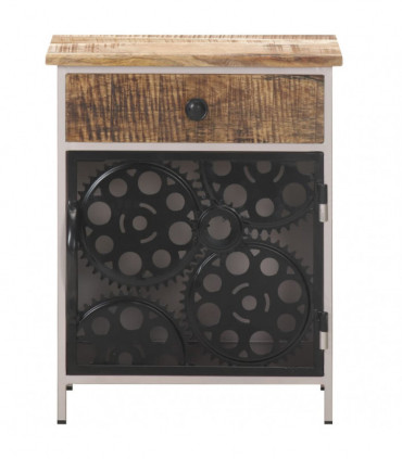 Bedside Cabinet 40x30x50 cm Rough Mango Wood