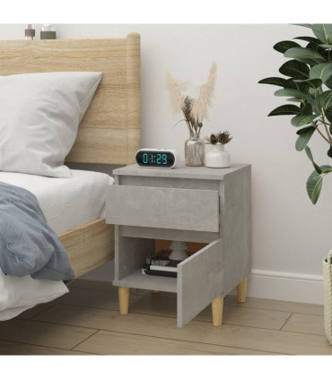 Bedside Cabinet Concrete Grey 40x35x50 cm