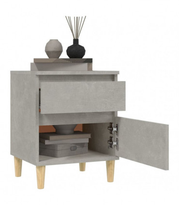 Bedside Cabinet Concrete Grey 40x35x50 cm
